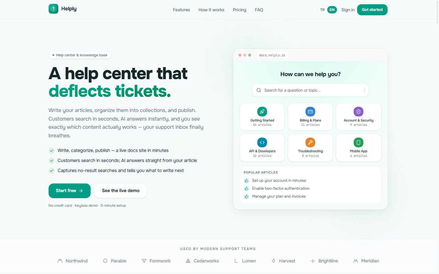 Helply — help center