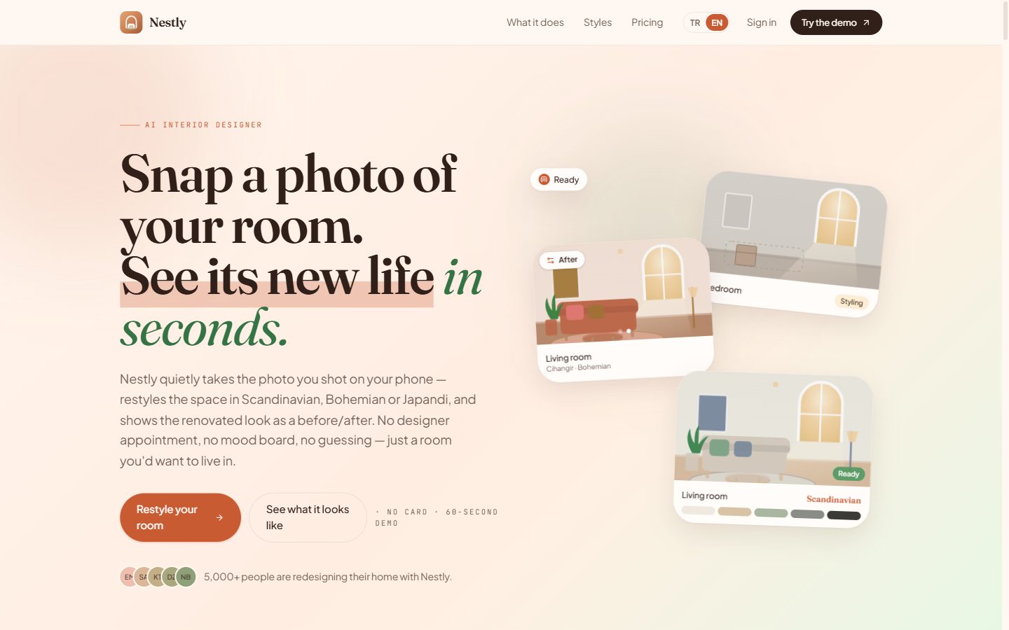 Nestly — interior design app
